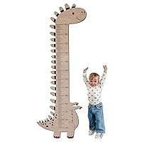 Kids Growth Chart - Dinosaur Room Decor - Boho Nursery Wall Decoration - Measuring Height with Custom Name