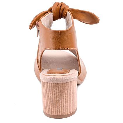 GC Shoes Women's Low Heeled Peep Toe Dress Pumps, 2.5 Inch Ankle Bootie Sandals, Casual & Dressy Block Heels