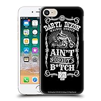 Head Case Designs Officially Licensed AMC The Walking Dead Motorcycle Black White Daryl Dixon Biker Art Hard Back Case Compatible with Apple iPhone 7/8 / SE 2020 & 2022