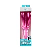 KISS Colors & Care Glide & Define Detangler 9-Row Non-Slip Brush, Large, Pink- For thick and curly hair, Tangle-No, Smooth, Sleek Results, Anti-Static, Sturdy & Non-Slip Grip, Multi Uses