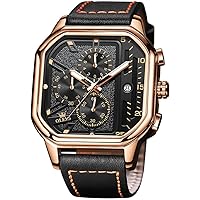 OLEVS Stylish Wrist Watch for Men,Silicone Strap Men Watches,Pro Diver Stainless Steel Chronograph Watch,Waterproof Date Dress Watch for Man,Large Face Male Watch