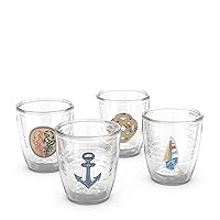 Tervis Ol' Time Maritime Boating Collection Made in USA Double Walled Insulated Tumbler Travel Cup Keeps Drinks Cold & Hot, 12oz - 4pk, Classic