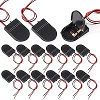 15pcs cr2032 Battery Holder, CR2032 Battery Holder with Switch, Coin Cell Holder, 1 x 3V CR2032 Button Coin Cell Battery Holder with Leads On Off Switch (Black)