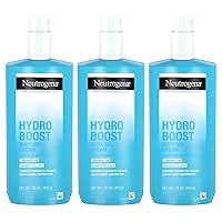 Hydro Boost Fragrance-Free Body Gel Cream with Hyaluronic Acid, Non-Greasy, Fast Absorbing Moisturizer & Hydrating Full Body Cream for Sensitive Skin, Paraben-Free, 16 oz (Pack of 3)