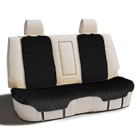 FH Group Car Seat Cushion Neosupreme Automotive Seat Cushions - Universal Fit, Rear Car Seat Cushion, Car Seat Cushions With Non-slip Silicone Backing for SUV, Sedan, Van Rear Set Black