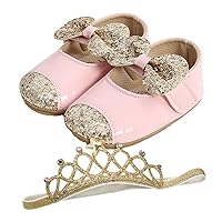 Newborn Baby Girls Princess Shoes Bowknot Soft Sole Crib Shoes First Walkers High Heels Moccasins for Photos