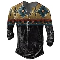 Men Casual Large Size Pullover Tops 3d Digital Print Long Sleeve Retro V Neck Tshirt Fashion Loose Sweatshirt
