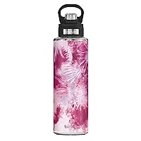 Tervis Pink Haze Tie Dye Triple Walled Insulated Tumbler Travel Cup Keeps Drinks Cold, 40oz Wide Mouth Bottle, Stainless Steel