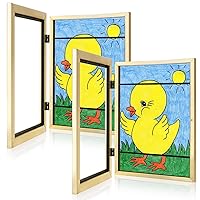 [2-Pack] Kids Art Frames, 8.5x11 Front Opening Kids Artwork Frames Changeable, Gold Artwork Display Storage Frame for Wall, Holds 50 Pcs, for 3D Picture, Crafts, Children Drawing, Hanging Art,
