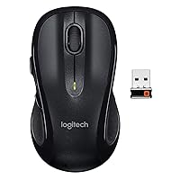 Logitech M510 Wireless Computer Mouse – Comfortable Shape with USB Unifying Receiver, with Back/Forward Buttons and Side-to-Side Scrolling, Dark Gray