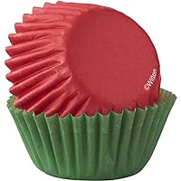 Wilton Red & Green 100-Count Mini Cupcake Liners, 3.17 cm