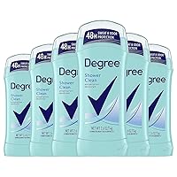 Degree Advanced Antiperspirant Deodorant Shower Clean, 48-Hour Sweat & Odor Protection Antiperspirant for Women with MotionSense Technology 2.6 oz(Pack of 6)(Packaging May Vary)