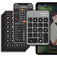 X-20, Wireless Customizable Keyboard for Digital Drawing, Graphic Design, Photo Editing, Gaming, Office Work. Compatible with iPad/iOS/Mac/Android/PC