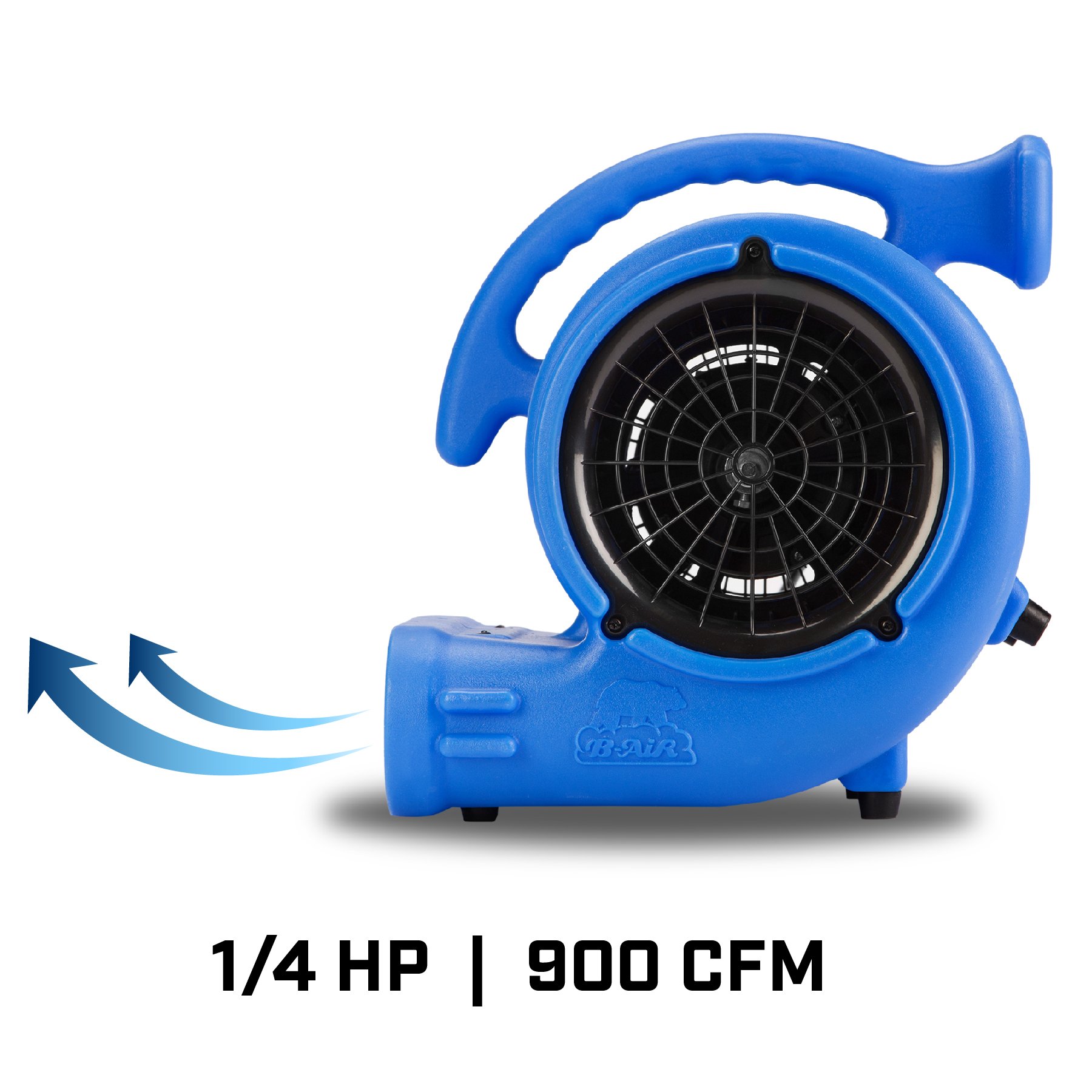 B-Air VP-25 1/4 HP 900 CFM Air Mover for Water Damage Restoration Equipment Carpet Dryer Floor Blower Fan Home and Plumbing Use, Blue