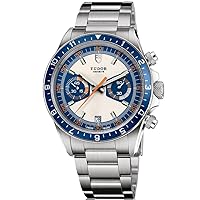 Tudor Heritage Chronograph Blue and Silver Dial Stainless Steel Mens Watch 70330B-95740