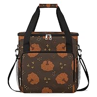 Pumpkin Food Vegetable Happy Thanksgiving Coffee Maker Carrying Bag Compatible with Single Serve Coffee Brewer Travel Bag Waterproof Portable Storage Toto Bag with Pockets for Travel, Camp, Trip