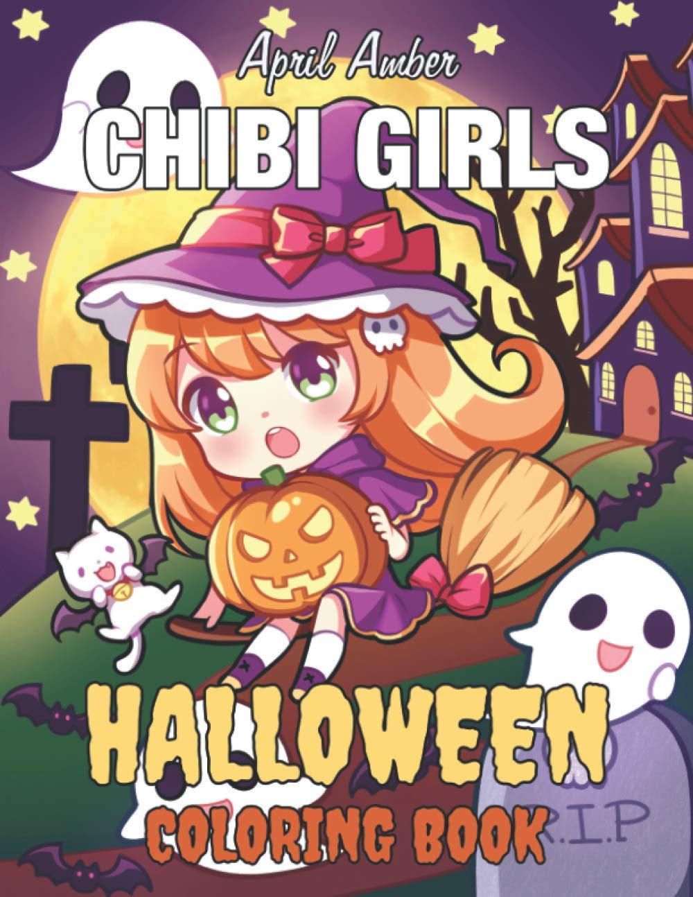 Mua Chibi Girls Halloween Coloring Book: For Kids and Adults with ...