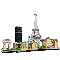 Architecture Paris Skyline Micro Mini Blocks Building Set with Eiffel Tower and The Louvre Assembly Collection Model Kit Mini Bricks 3D Toy Gift Kit for Adult and Children 3680PCS