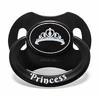 LittleForBig Bigshield Generation-II Adult Sized Printed Pacifier Princess Crown Pattern Black