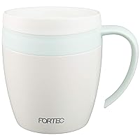 Wahei Freiz Fortec House RH-1288 Mug, With Lid, Heat Retention, Cold Retention, Office Mug, 9.5 fl oz (280 ml), Mint