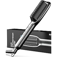 Oar One Step Hair Straightener Brush, Ideal Heat Straightening Brush for Silky, Shiny Hair, Hot Comb for Women Without frizz