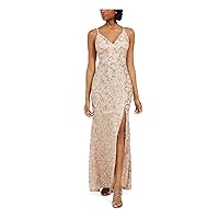 Vince Camuto Womens Sequin Gown Dress