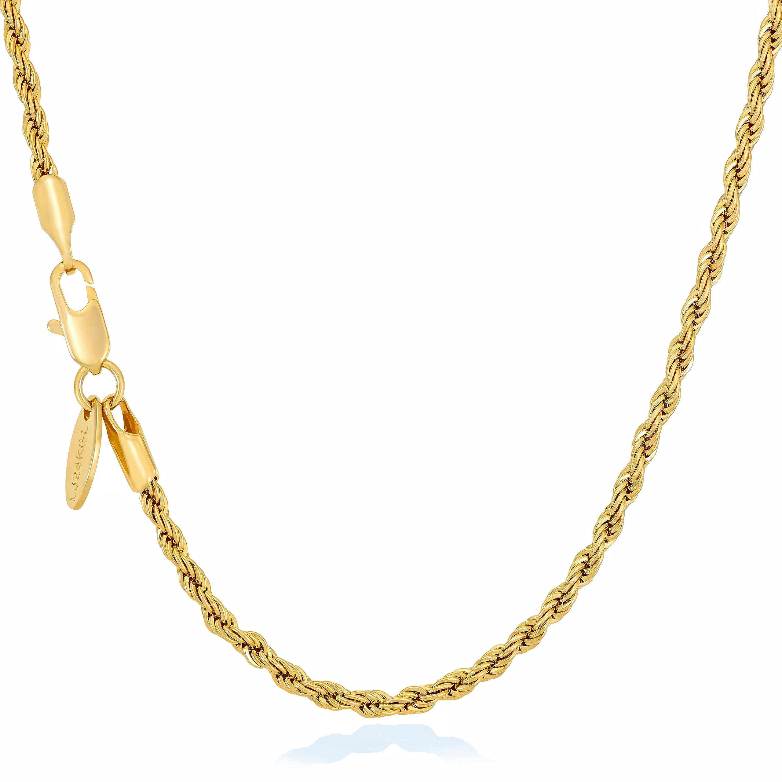 10K Yellow Gold 3.25MM Curb Chain Necklace 18 Inches - AU694A | JTV.com