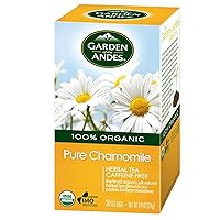Garden of the Andes Herbal Organic Decaf Chamomile Hot Tea Bags, 0.9 oz, 20 Tea BagCount