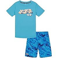 Under Armour Boys' Swim Volley Set, Sleeve Shirt & Matching Shorts, Lightweight & Breathable