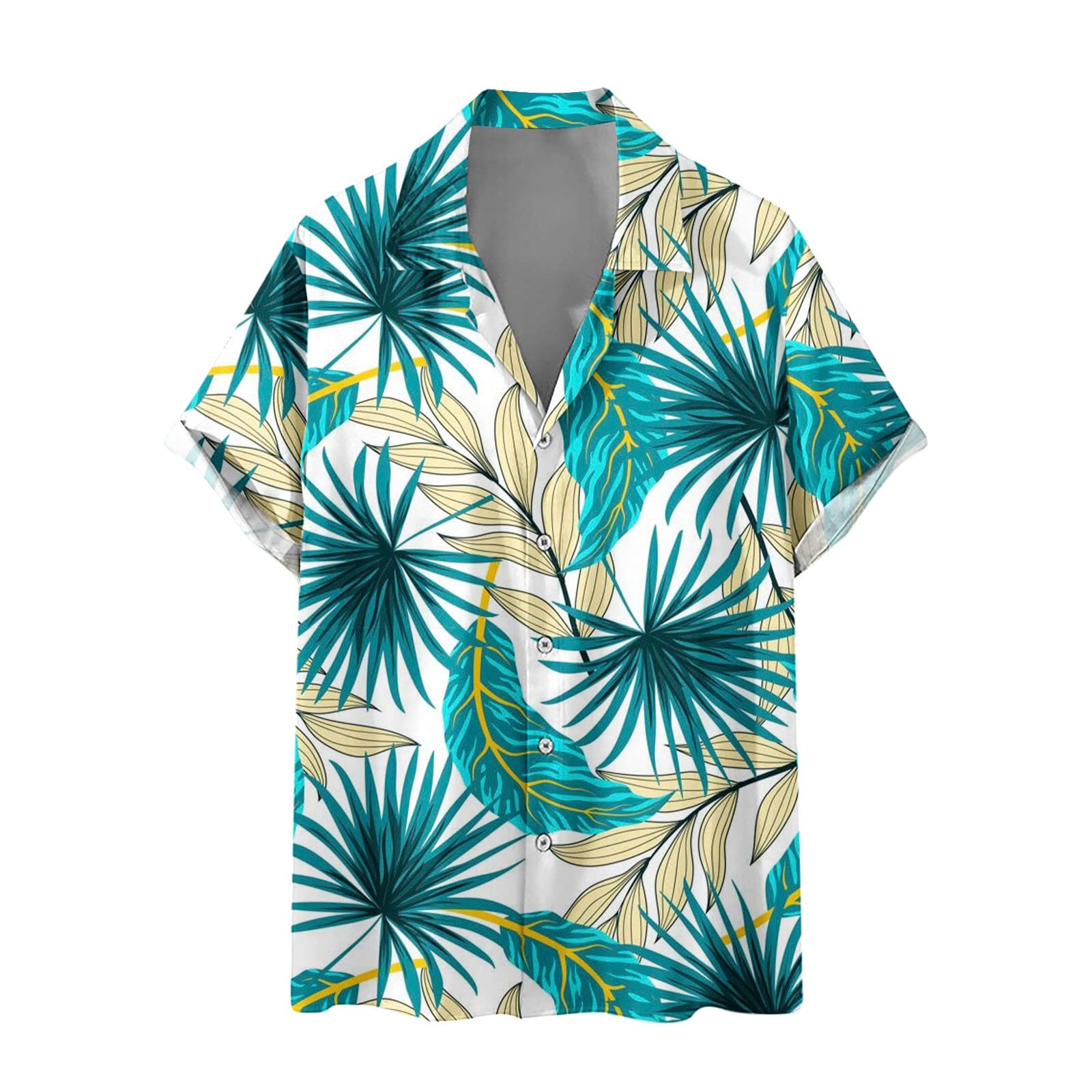 Men's Funky Hawaiian Shirts Summer Casual Button Down Floral Shirt Cuban  Collar Short Sleeve Tropical Beach Shirts at  Men’s Clothing store