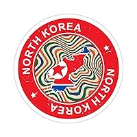 North Korea Flag Laptop Stickers 50 Pieces National Flags Vinyl Decal Memorial National Day Waterproof Sticker Labels Stickers for Kids Laptop Stickers for Girls Teens Car Cup 3inch
