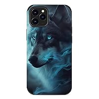 Wolf in Smoke Compatible with iPhone 12/iPhone 12 Pro/12 Pro Max/12 Mini, Shockproof Protective Phone Case