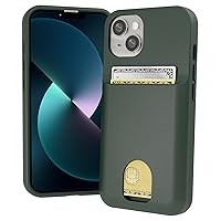 LUPA Legacy iPhone 13 Case with Card Holder - Case Wallet - [Protective + Durable] for Women and Men - iPhone 13 Flip Cell Phone case - Folio Credit Cover - Pine Green