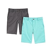 Boys' Flat Front Shorts, Pack of 2