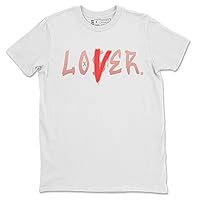 Loser Lover 3 Retro Rust Pink Crimson Design Sneaker Matching T-Shirt (White/L)