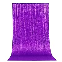 Sequin Background Curtain for Photography Wedding Birthday Party, Backdrop Panels with Rod Hole,Purple,300×305cm - 1pcs