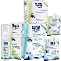 Dr. Fischer Eye Wipes and Eyelid Cleanser, Eyelash Foam. Hypoallergenic Eye Care for Demodex Blepharitis Allergy