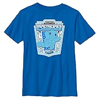 Pokemon Kids Squirtle Badge Boys Short Sleeve Tee Shirt