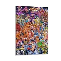 Street Fighter Anime Posters Multi-character Game Classic Fighting Poster Cool Aesthetic Poster Poster Decorative Painting Canvas Wall Art Living Room Posters Bedroom Painting 08x12inch(20x30cm)