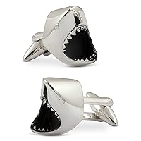 Great White Shark Cufflinks Sterling Silver Handcrafted