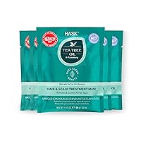 HASK TEA TREE Revitalizing Deep Conditioner Treatments for all hair types, color safe, gluten free, sulfate free, paraben free - Pack of 6