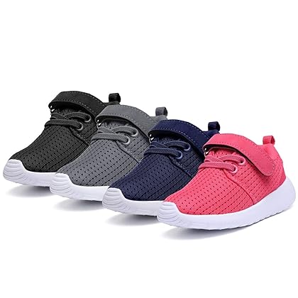 DADAWEN Toddler/Little Kid Boys Girls Lightweight Breathable Sneakers Strap Athletic Tennis Shoes for Running Walking