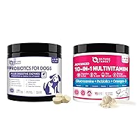 Probiotics for Dogs Powder, 6 Billion CFUs, Freeze Dried Dog Probiotics with Prebiotics and Digestive Enzymes, Vitamins and Omega 3, Allergy Itch Relief, Reduce Diarrhea, Gas