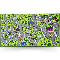 ToyVelt Kids Carpet Playmat Car Rug – Educational Road Traffic Carpet Multi Color Play Mat - Large 60” X 32” Best Kids Rugs for Playroom & Kid Bedroom – for Ages 3-12 Years Old