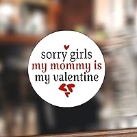 100PCS Colorful Valentine Quotes Label Stickers Sorry Girls My Mommy is My Valentine Vinyl Tag Sticker Decorative Stickers for Valentine Gift Greeting Card for Gift Tags Cards 3inch