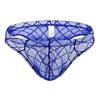niceone Men's Jockstrap Underwear Rhombus Mesh Thongs G-String Stretch Breathable Athletic Supporter Low Raise Jock Straps