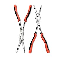 Crescent 2 Pc. X2™ Straight and Bent Long Nose Dual Material Plier Set - PSX204C-06