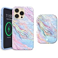Velvet Caviar iPhone 14 Pro Max Case + MagSafe Battery Pack - Holographic Moonstone Marble (Bundle)