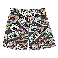Boys Swim Trunks with Mesh Lining Toddler Beach Shorts Bathing Suit Quick Dry for Kids Drawstring