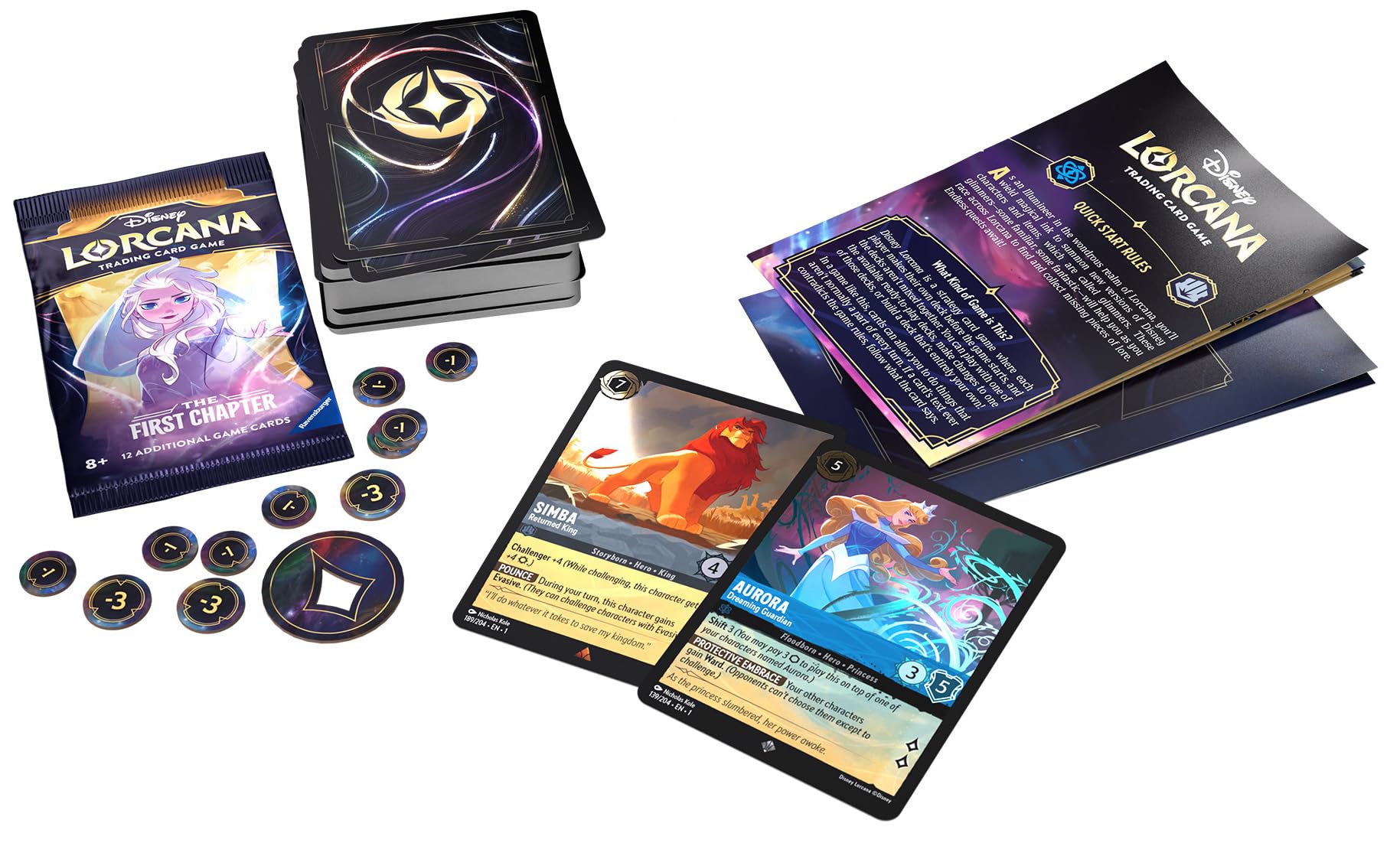 Ravensburger Disney Lorcana: The First Chapter TCG Starter Deck Sapphire & Steel for Ages 8 and Up